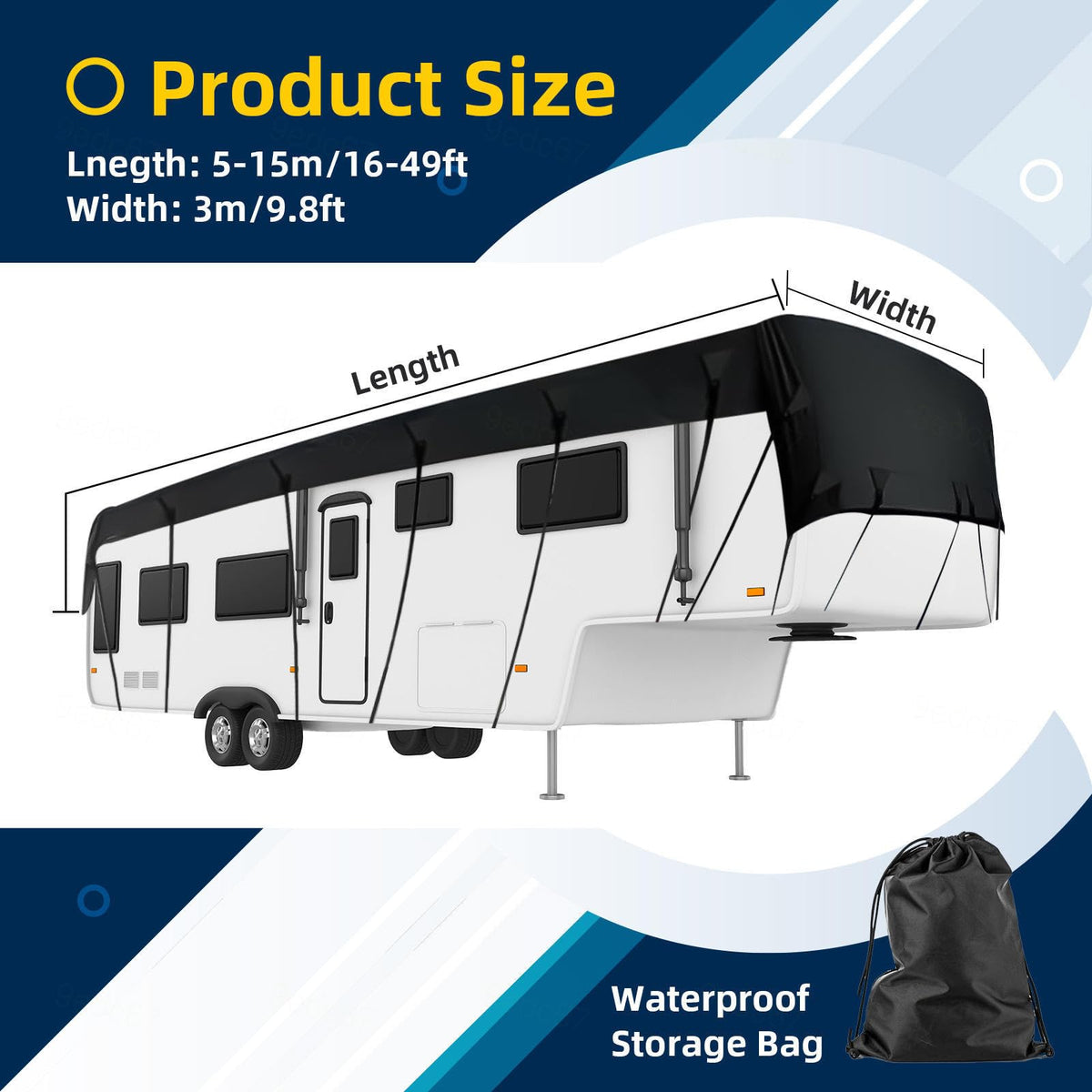 12-42 ft Travel Trailer RV Cover E649481