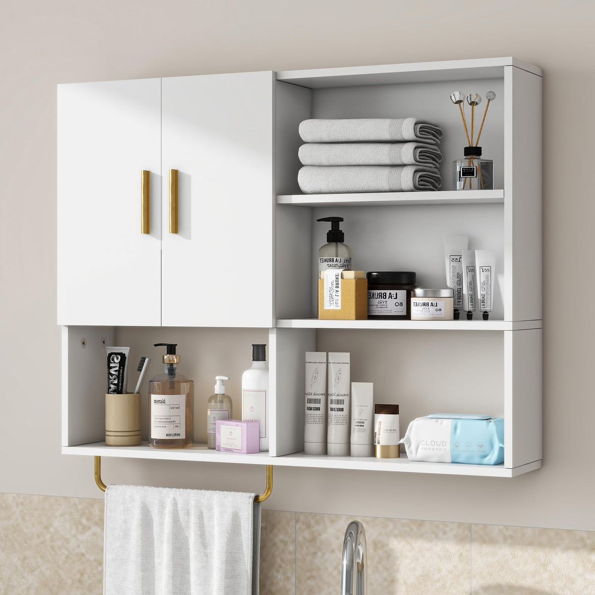 Wood Wall Mounted Bathroom Cabinet P2223