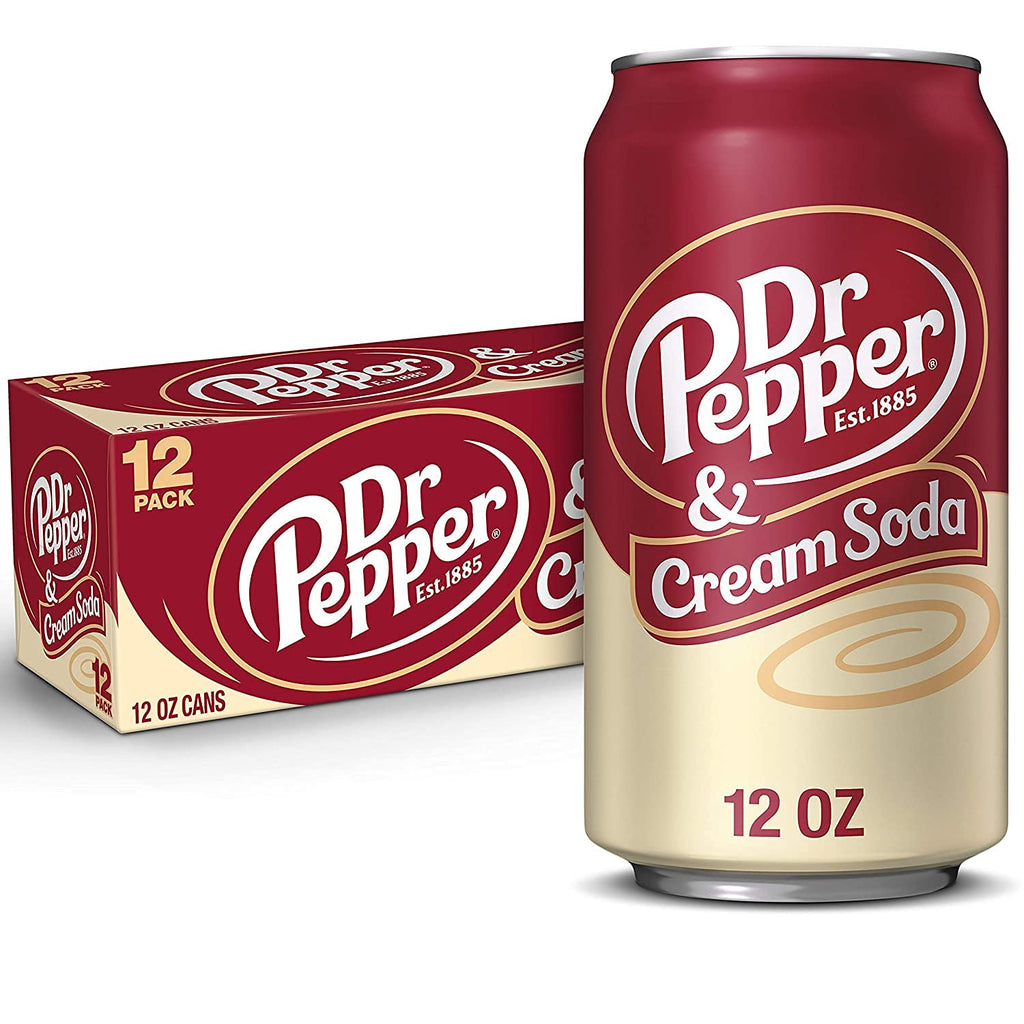 Dr Pepper and Cream Soda Zero 12 fl oz Cans 24 Count S885