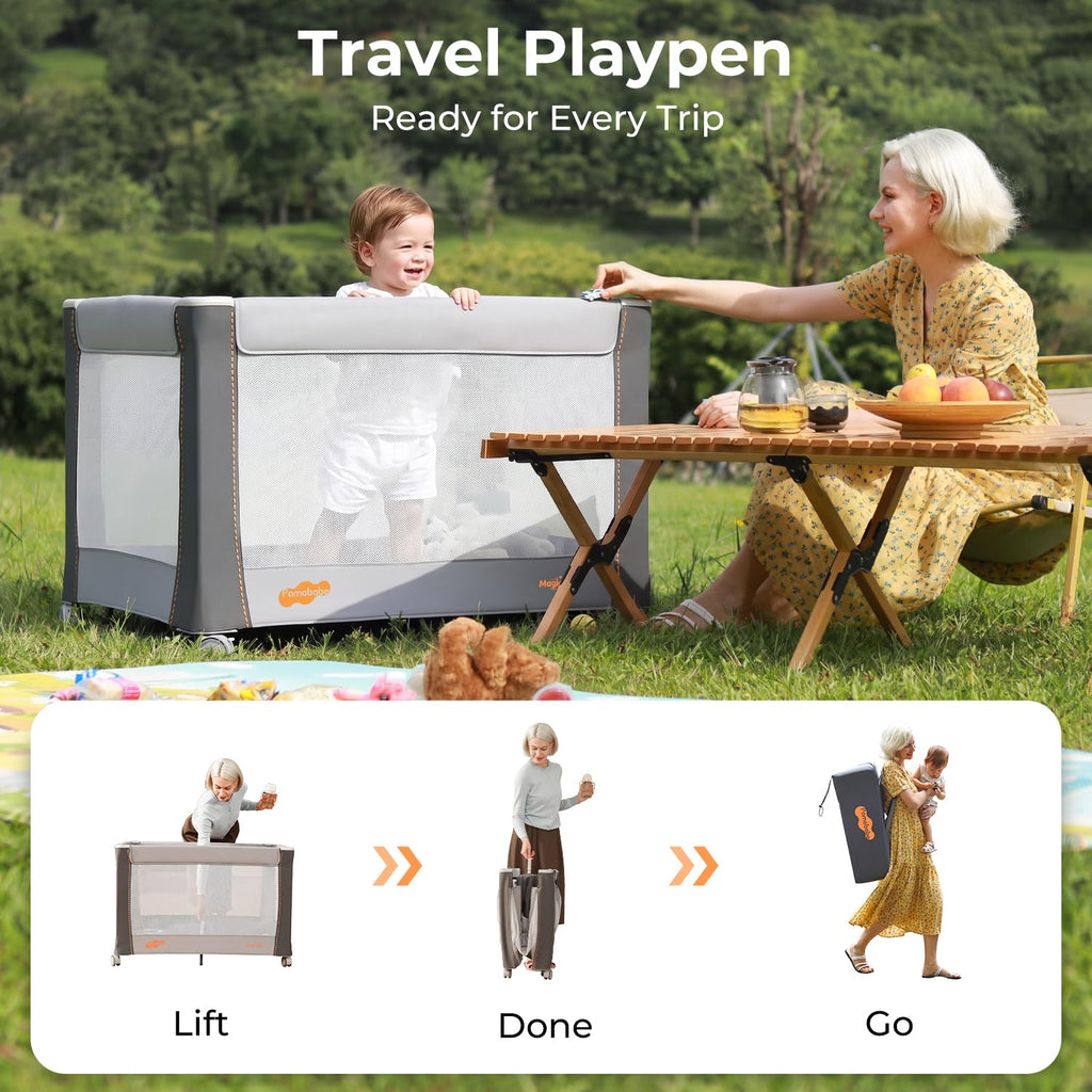 3-in-1 Pack and Play with Bassinet & Changing Table O349