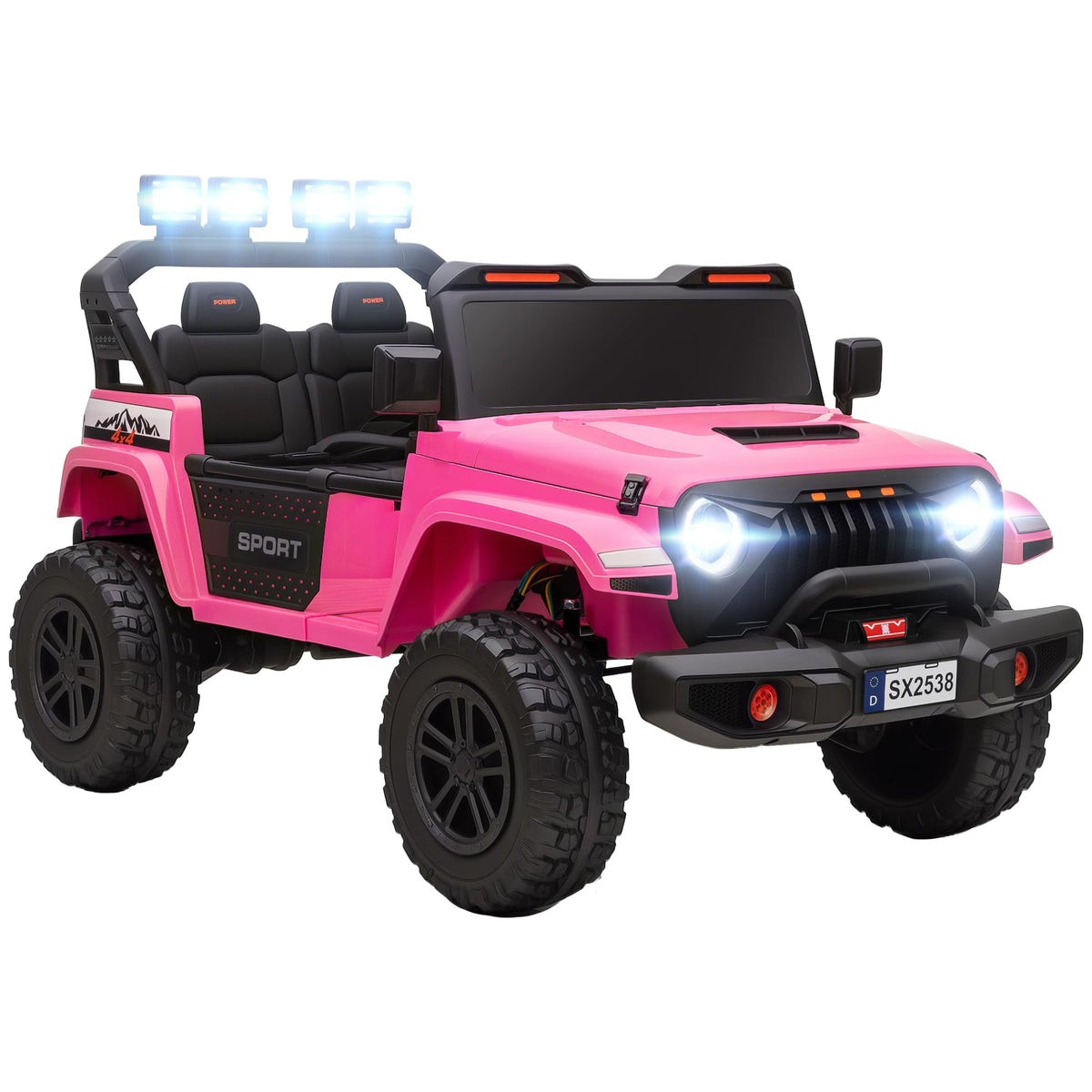 24V 2-Seater Kids Ride on Truck Car Pink L8928