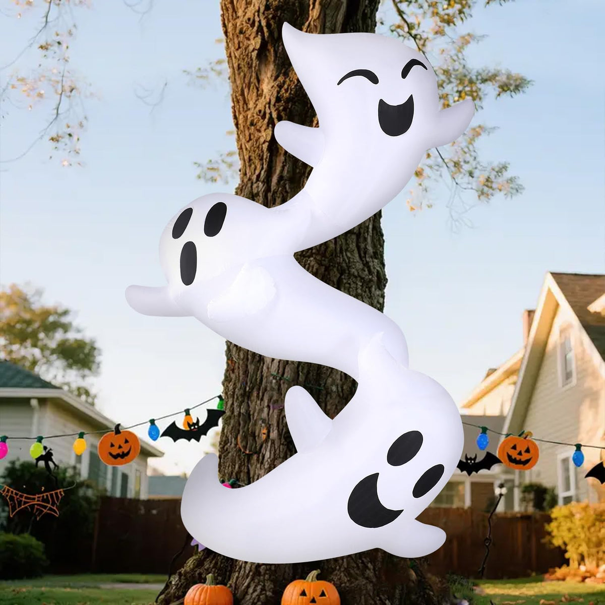 8ft Light Up Inflatable Ghosts W992