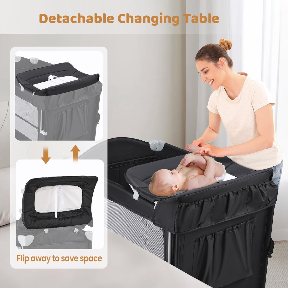 5-in-1 Pack and Play with Bassinet and Changing Table P4129