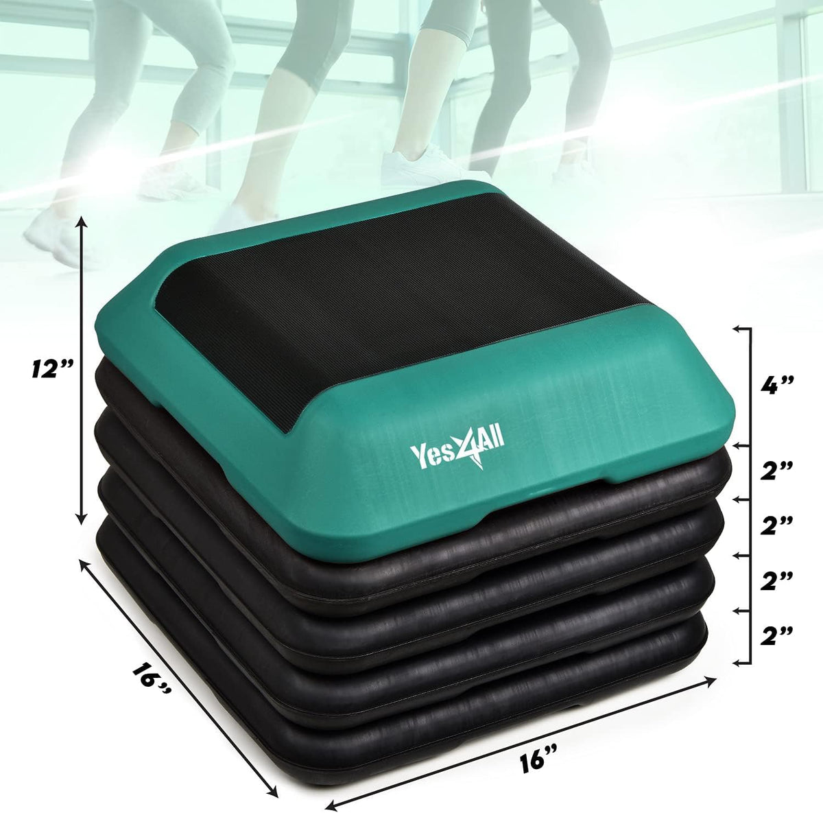 Adjustable Aerobic Step Platform with Stackable Risers V145