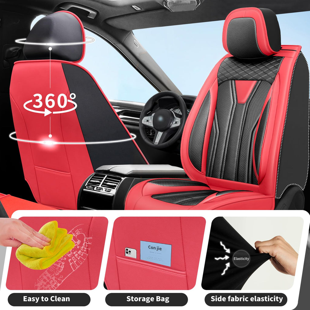 Red & Black Car Seat Covers F14019