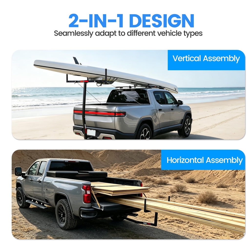 Truck Bed Extender Hitch Mount Extension Rack N126228