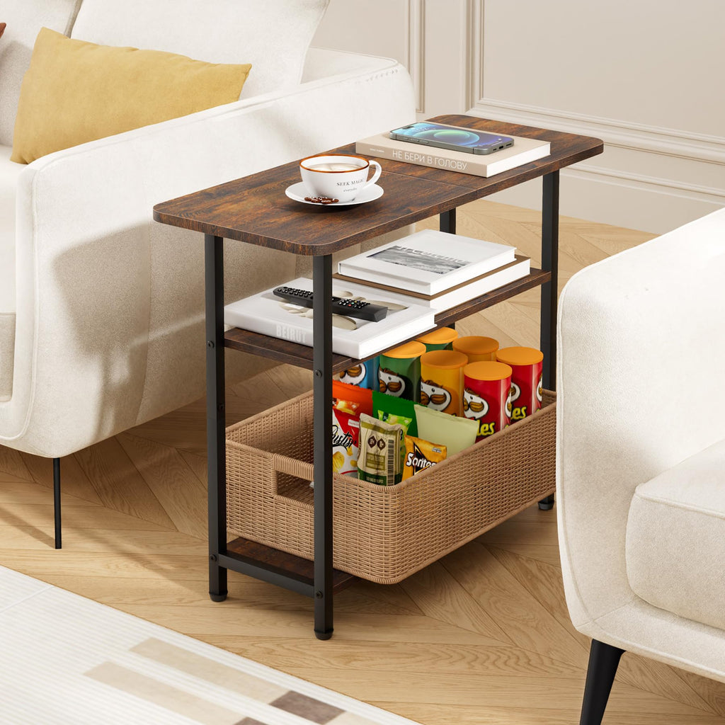 3-Tier Side Table with Storage Tabletop E90316