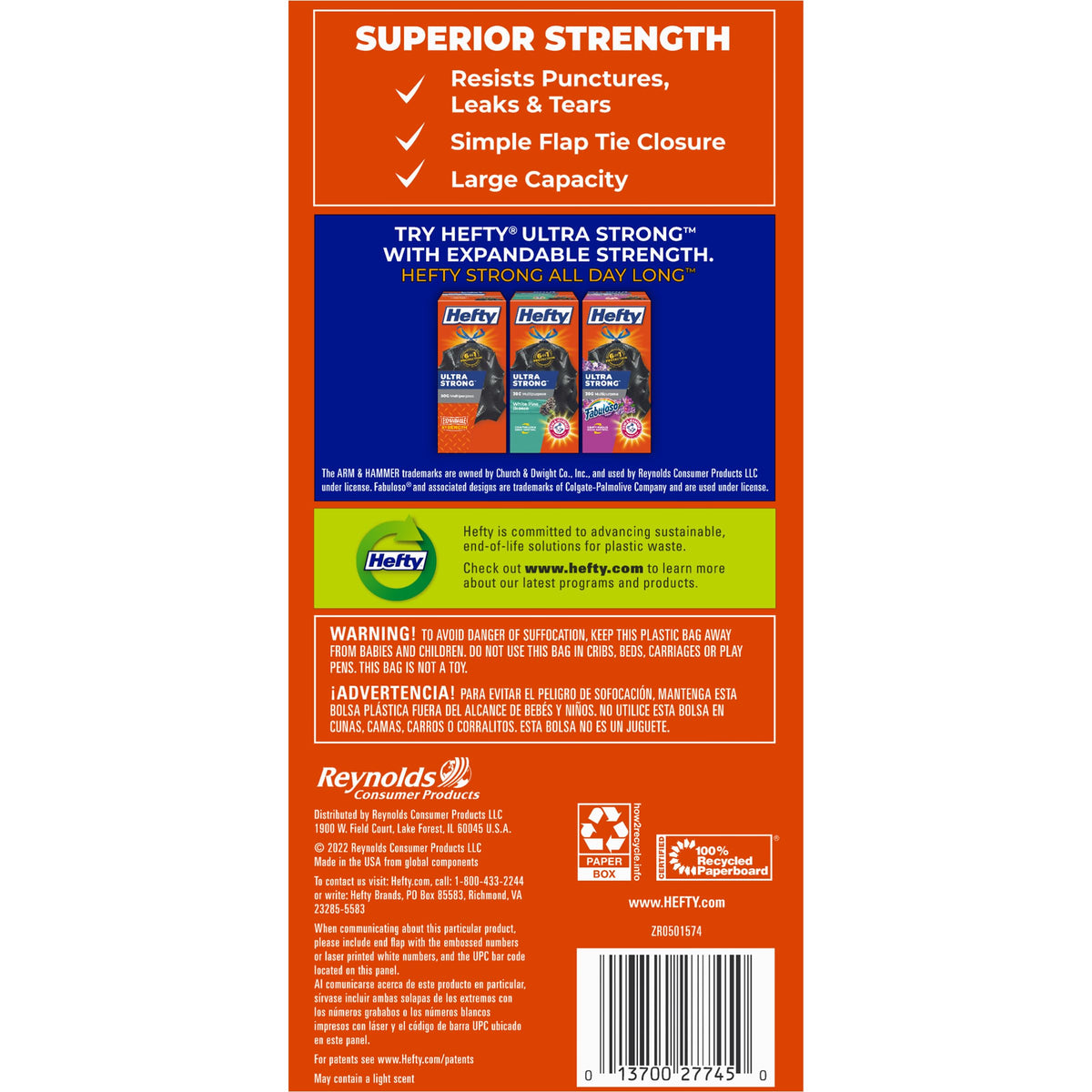 Black 30 Gallon Trash Bags J28057