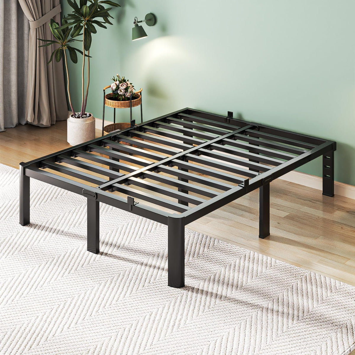 Queen 14 Inch Steel Platform Bed Frame B702347
