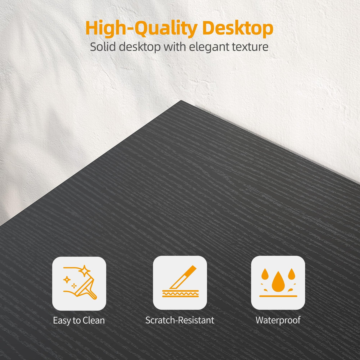 40 inch L Shaped Computer Desk with Power Outlets H43673