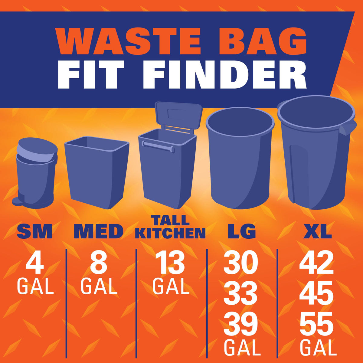 Black 30 Gallon Trash Bags J28057