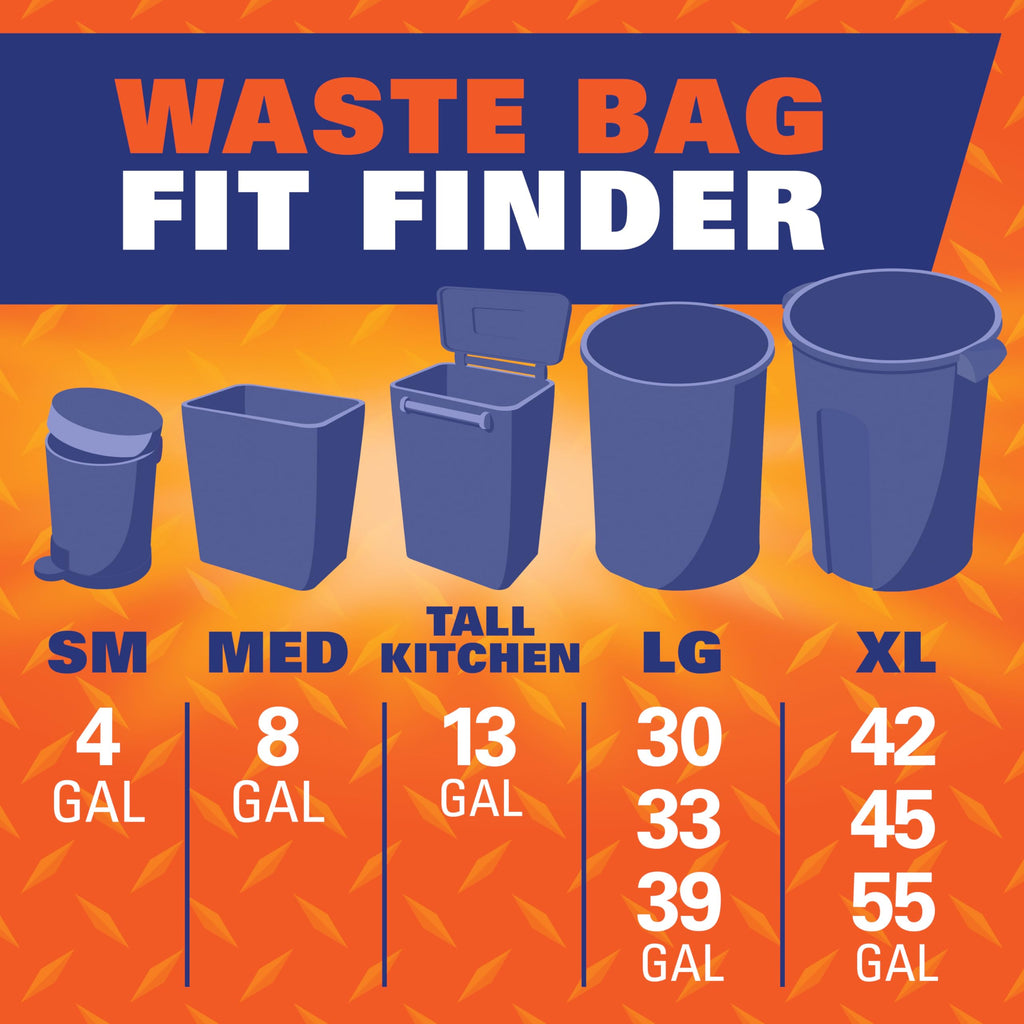 Black 30 Gallon Trash Bags J28057