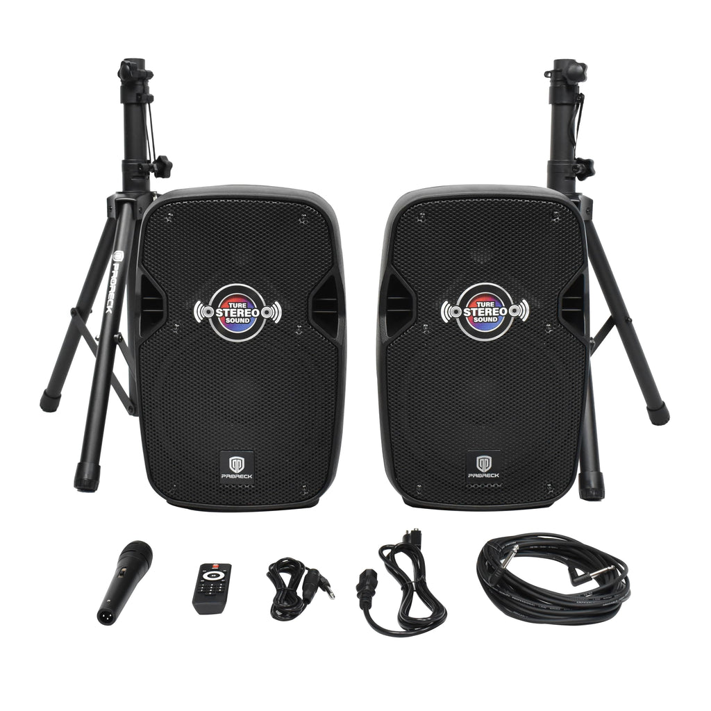 10-Inch Bluetooth PA Speaker System with Wired Microphone X7476