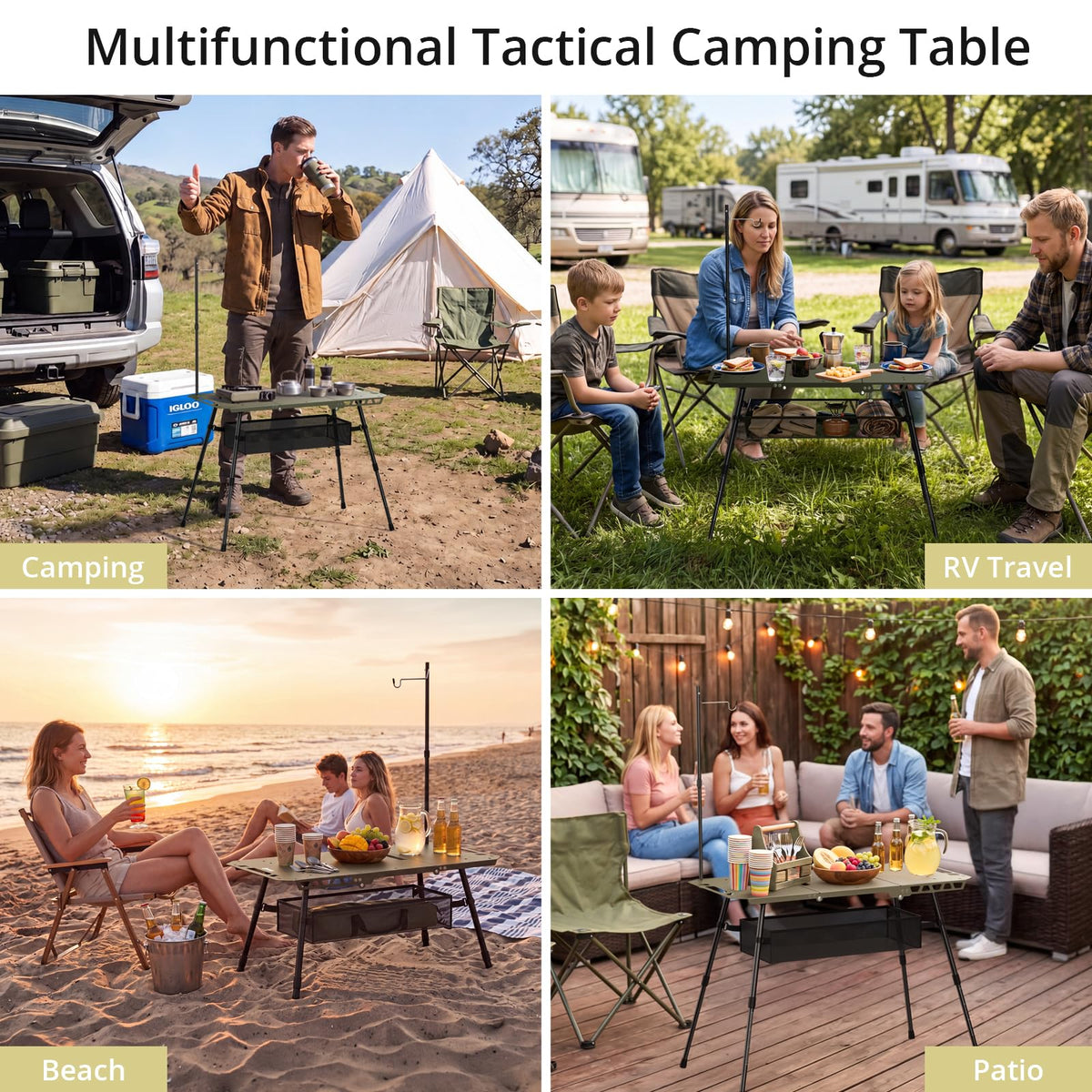 Adjustable Aluminum Folding Camping Table L5976