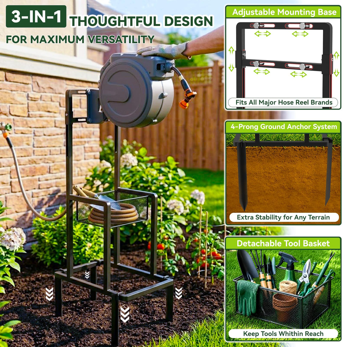 Retractable Hose Reel Stand/Mounting Post O651