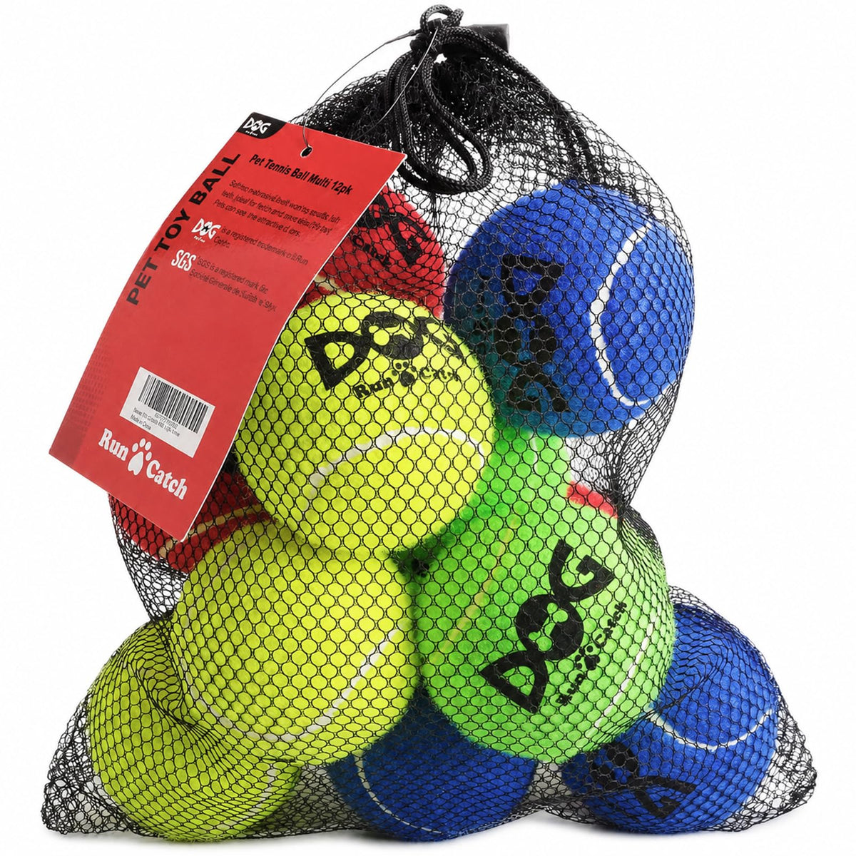 12 Pack Colorful Dog Toy Balls O2387