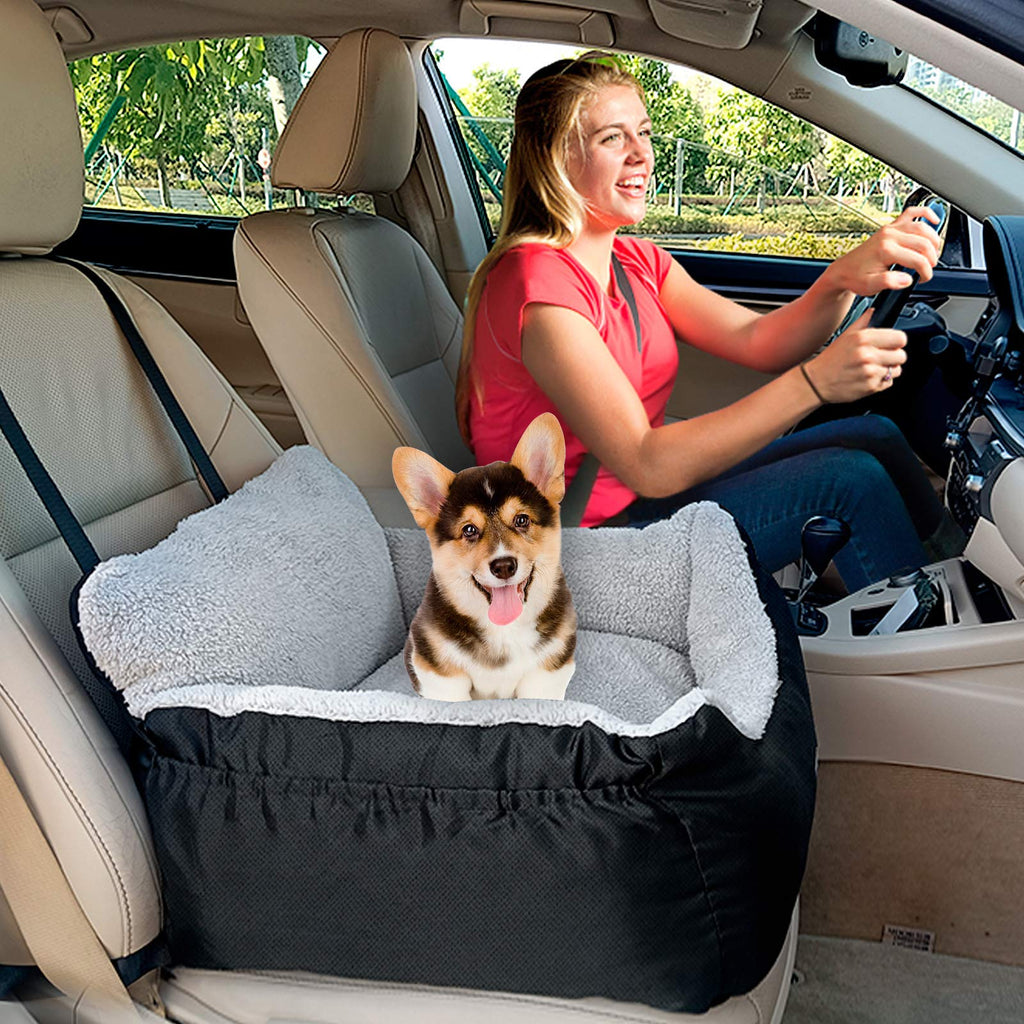 Dog Car Seat for Small Dogs & Cats Under 25 lbs, Black U879