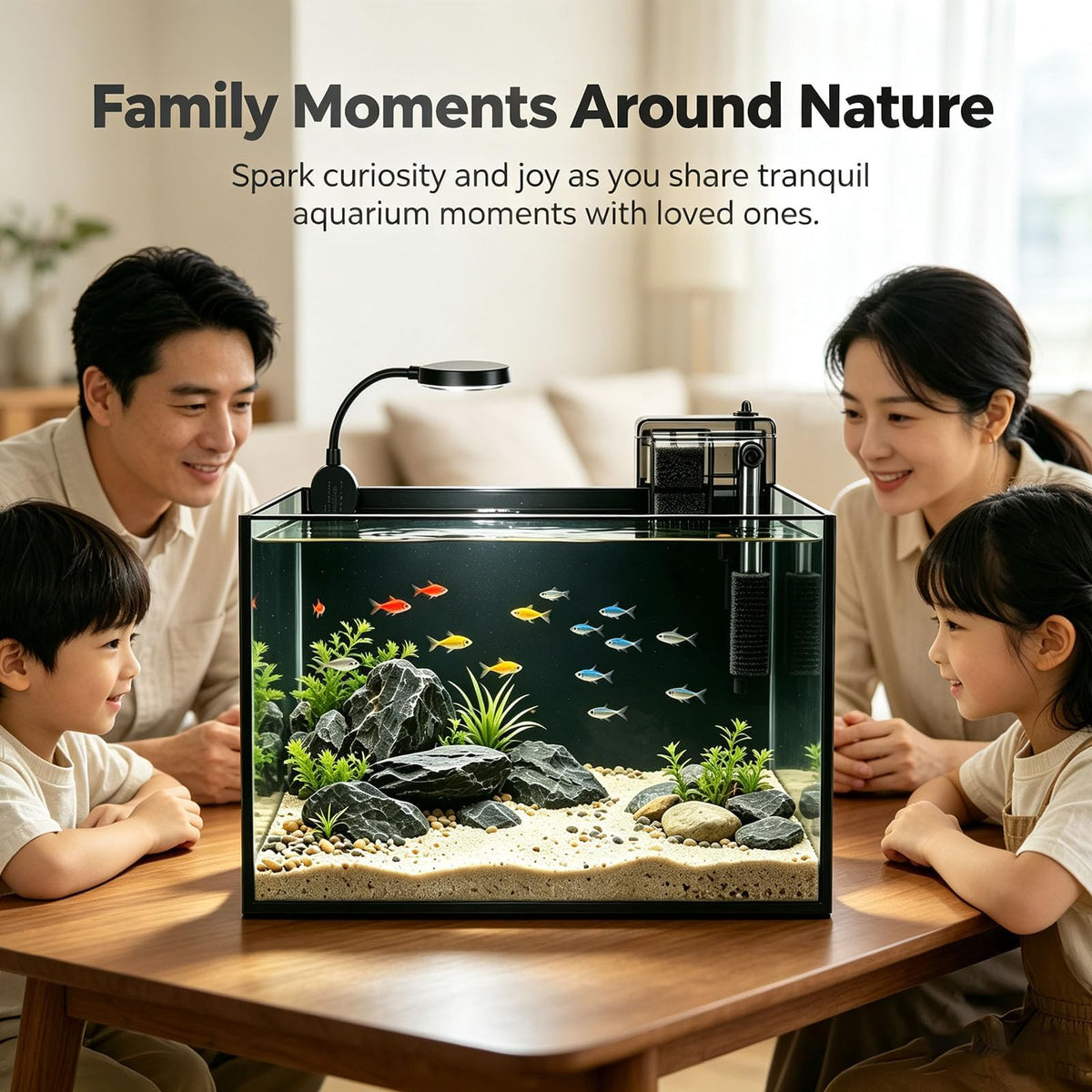 2.8 Gallon Aquarium Starter Kit with LED and Filter Pump H4411