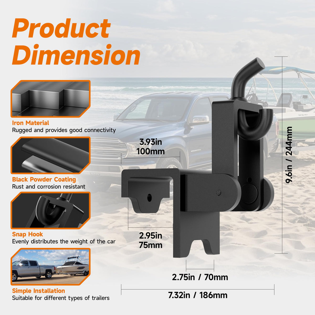 Heavy Duty Weight Distribution Hitch Brackets 2 pcs V965317