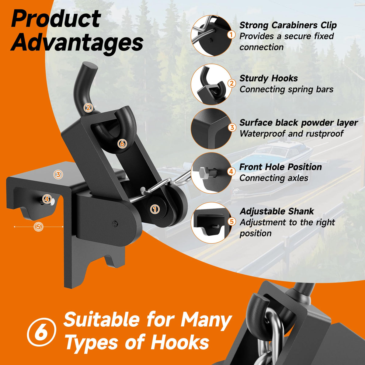 Heavy Duty Weight Distribution Hitch Brackets 2 pcs V965317