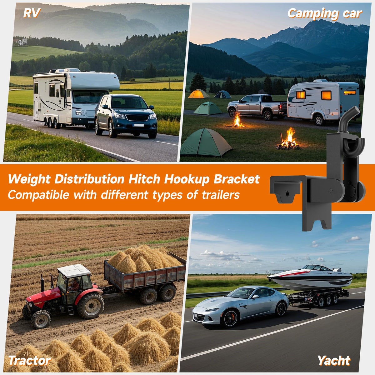 Heavy Duty Weight Distribution Hitch Brackets 2 pcs V965317