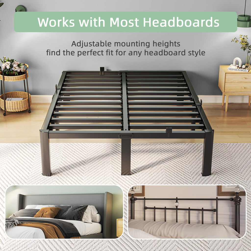 Queen 14 Inch Steel Platform Bed Frame B702347