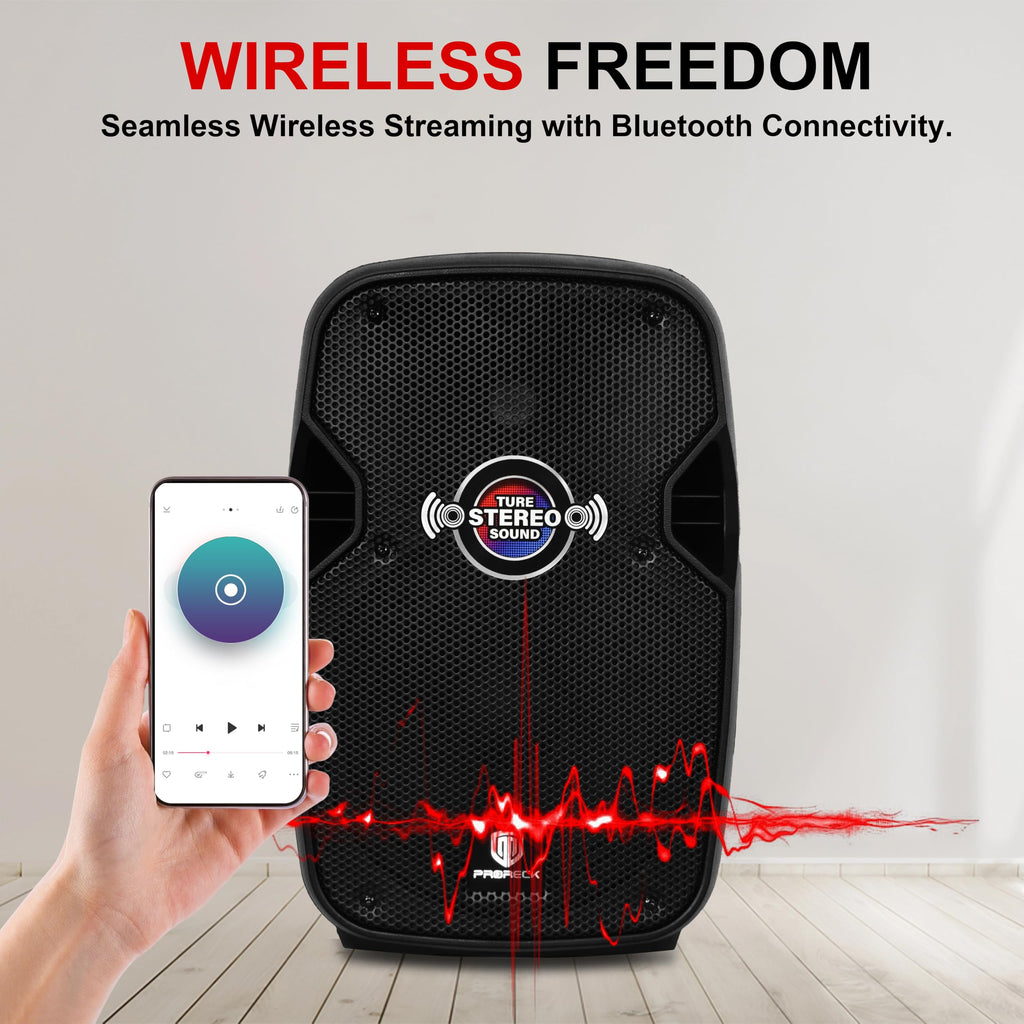 10-Inch Bluetooth PA Speaker System with Wired Microphone X7476
