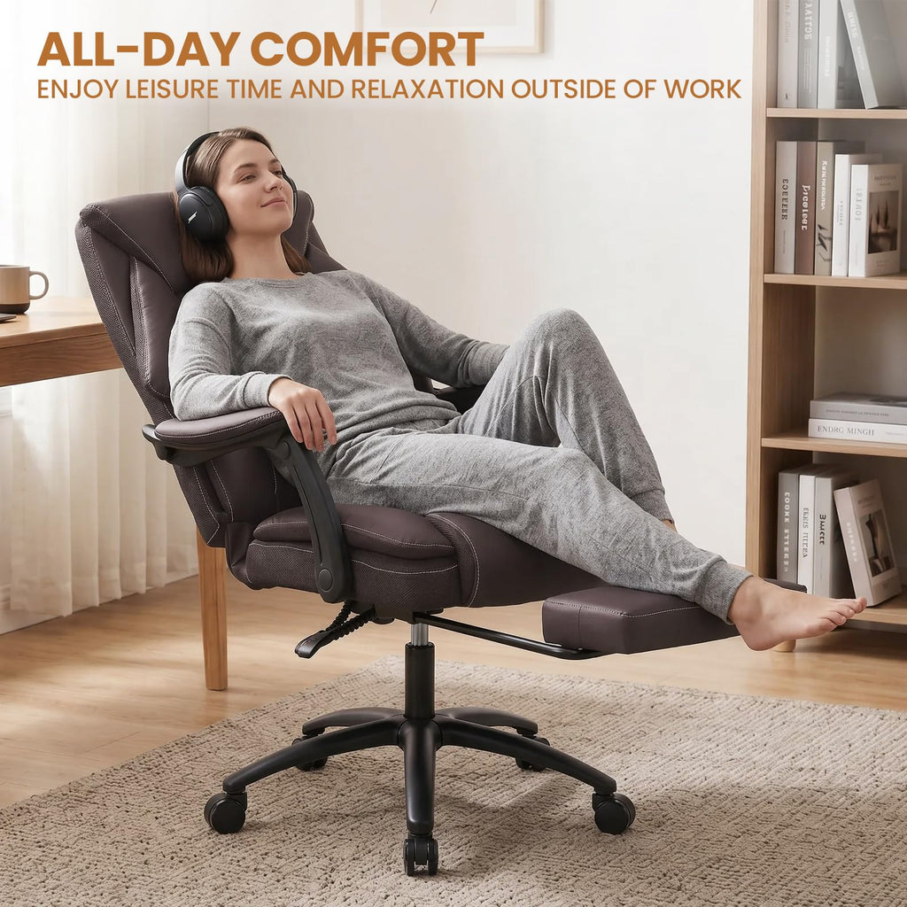 500lbs Big and Tall Office Chair with Footrest B4858