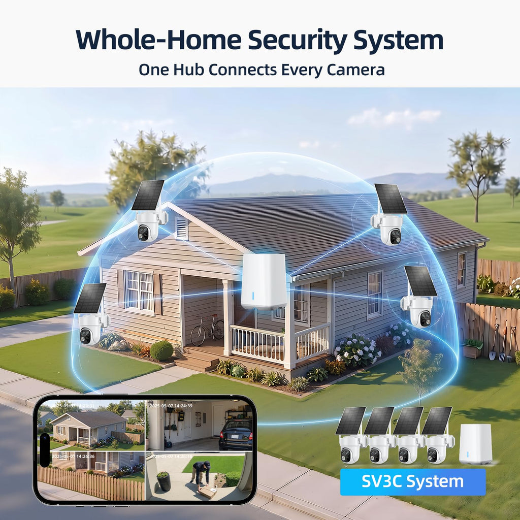 Wireless Outdoor Security Cameras 4-Cam System with Hub X861104