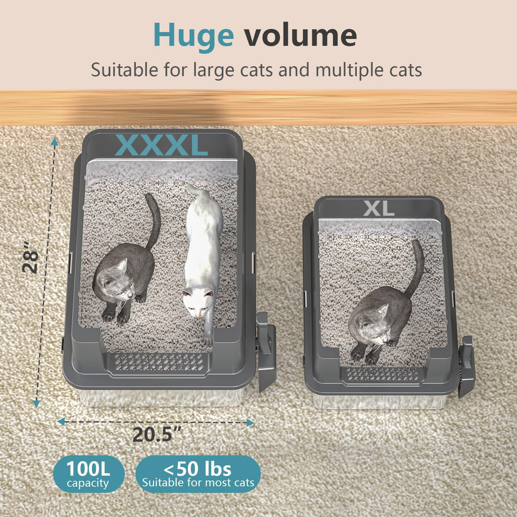 XXXL Stainless Steel Covered Litter Box L3077