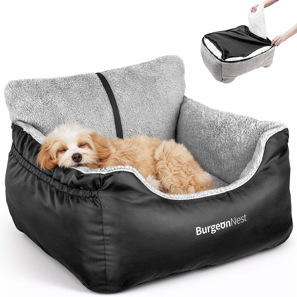 Dog Car Seat for Small Dogs & Cats Under 25 lbs, Black U879