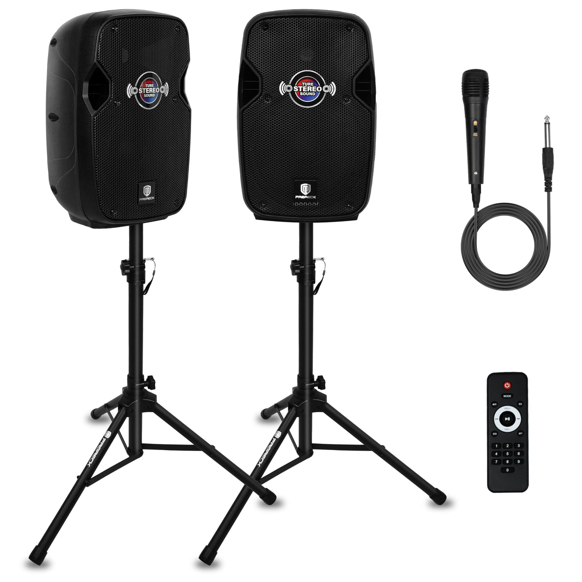 10-Inch Bluetooth PA Speaker System with Wired Microphone X7476