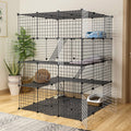 Cat Cage Indoor Playpen Metal Wire Kennel Small Animal Crate I5660