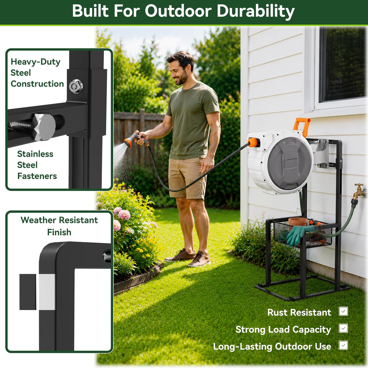 Retractable Hose Reel Stand/Mounting Post O651