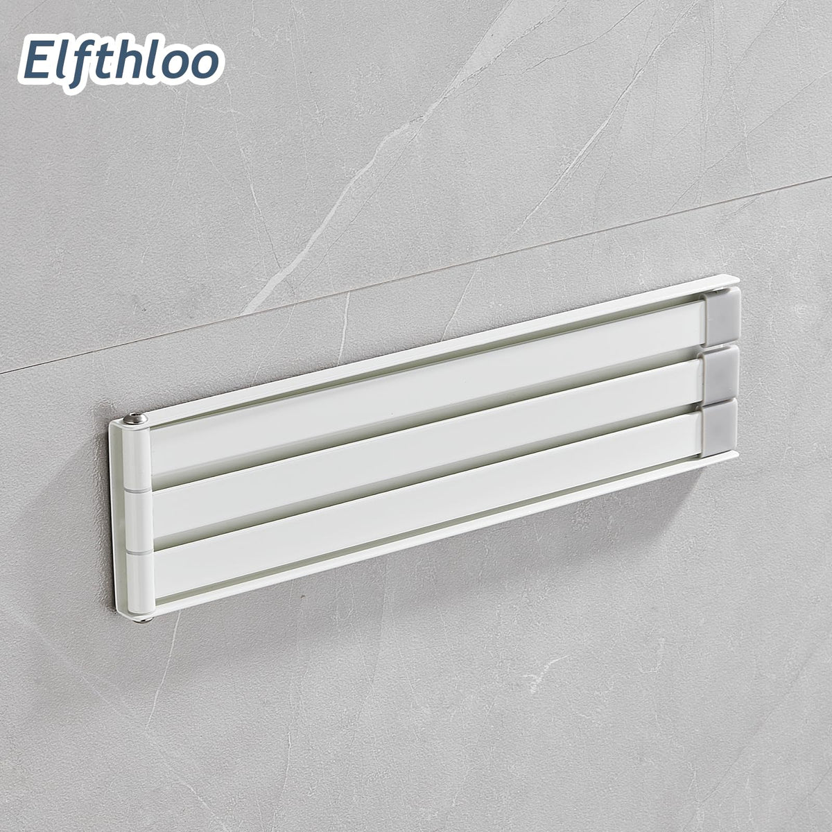 Swivel Kitchen Towel Rack 3-Arm White P71510