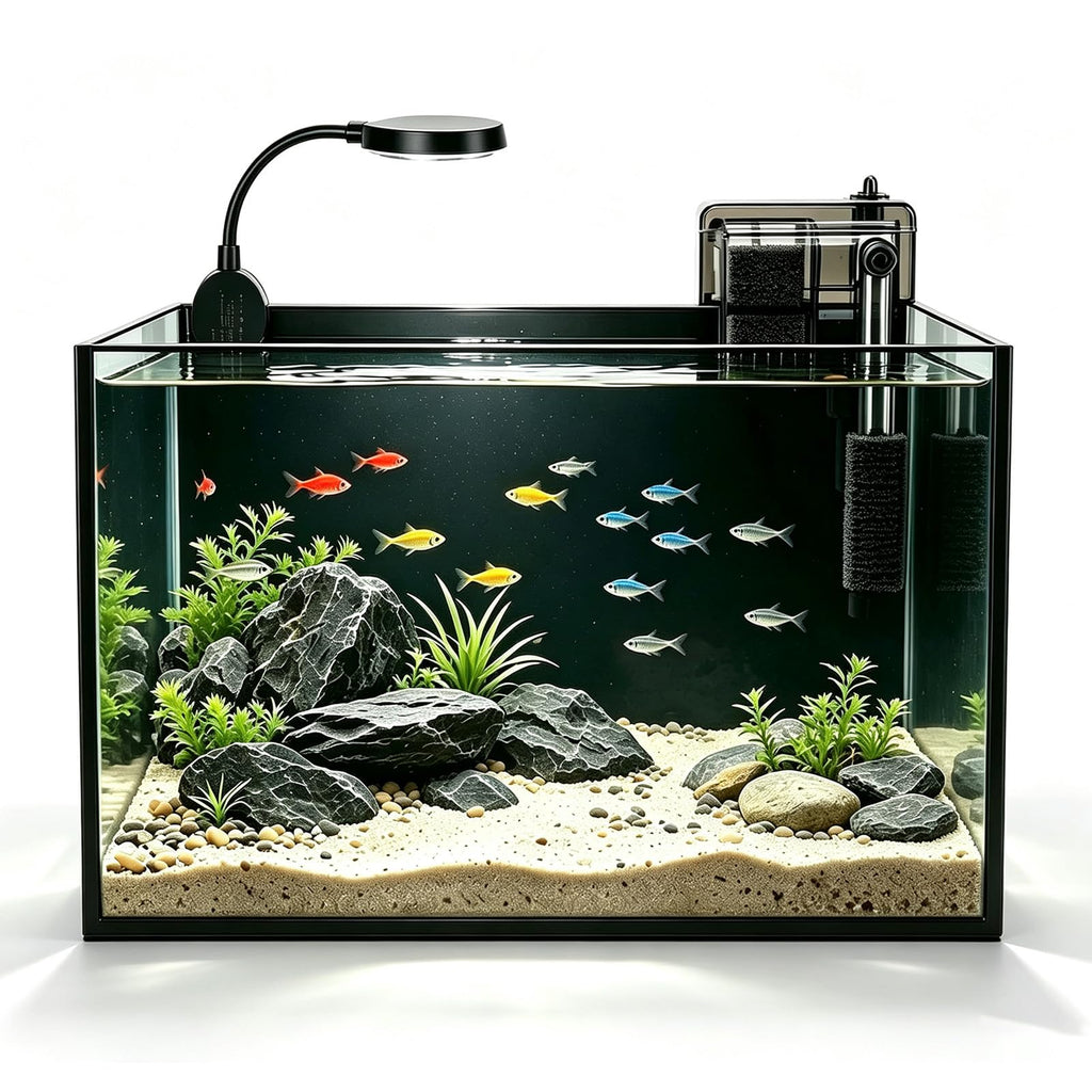 2.8 Gallon Aquarium Starter Kit with LED and Filter Pump H4411