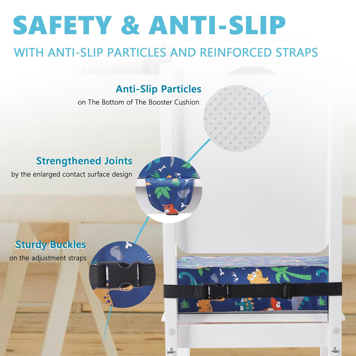 Toddler Booster Seat with Adjustable Straps U43277