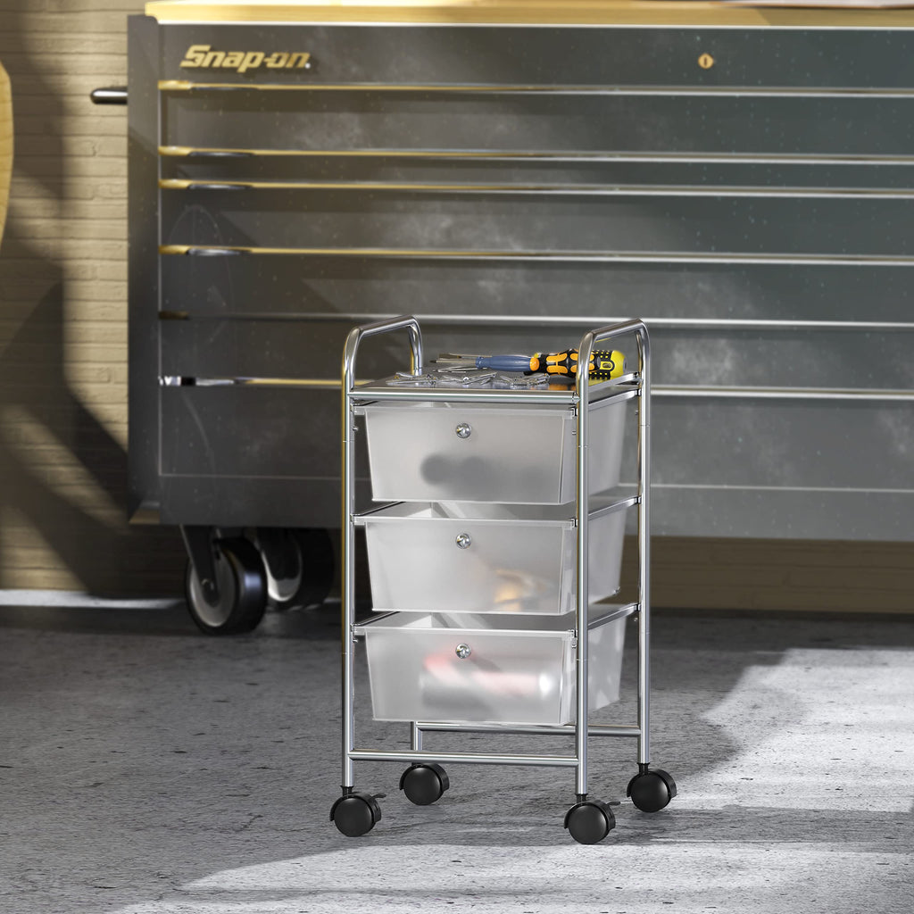 3 Drawers Rolling Utility Cart V89629
