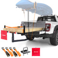 750 Lbs Cap Hitch Mount Truck Bed Extender with Stabilizer & Straps T40651