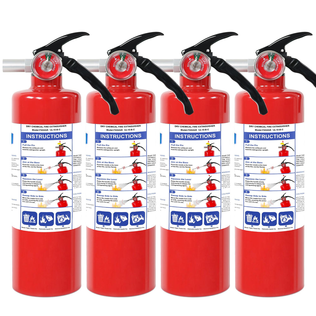 4 Pack ABC Dry Chemical Fire Extinguishers M5516