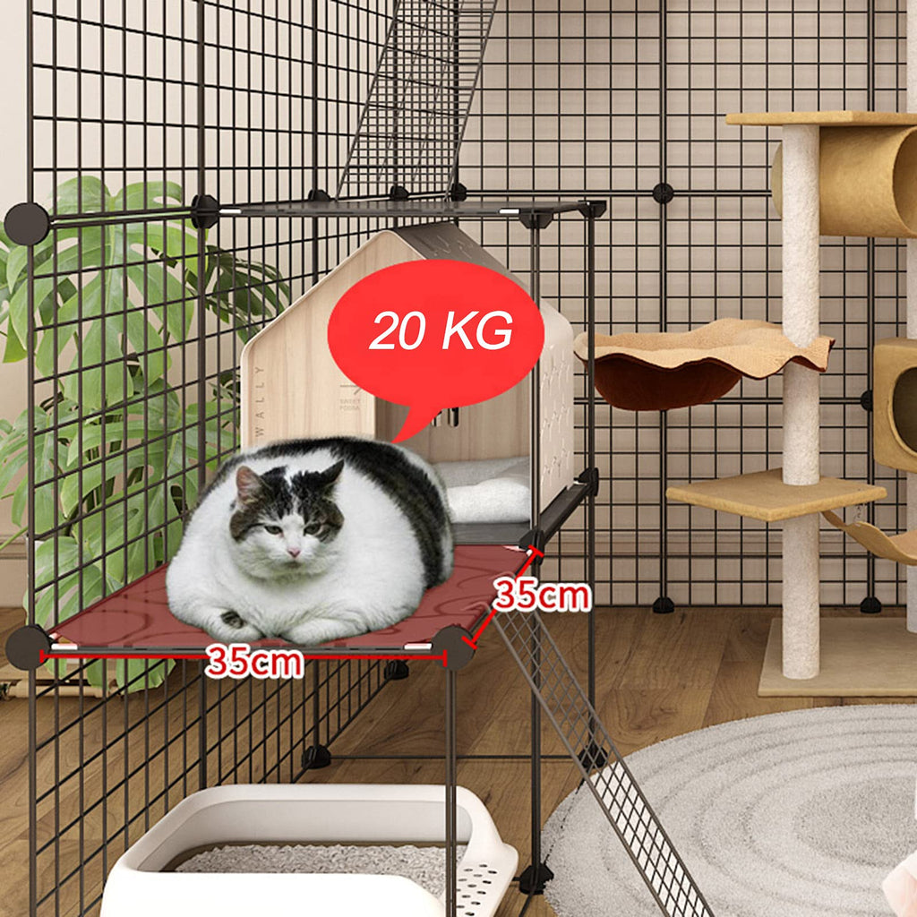 Cat Cage Indoor Playpen Metal Wire Kennel Small Animal Crate I5660