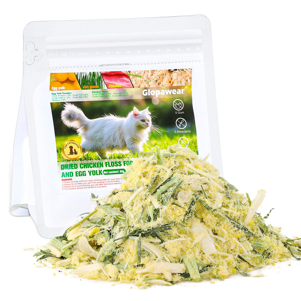 Freeze Drying Cat Grass Treats with Chicken & Egg Yolk 2.3 oz D865