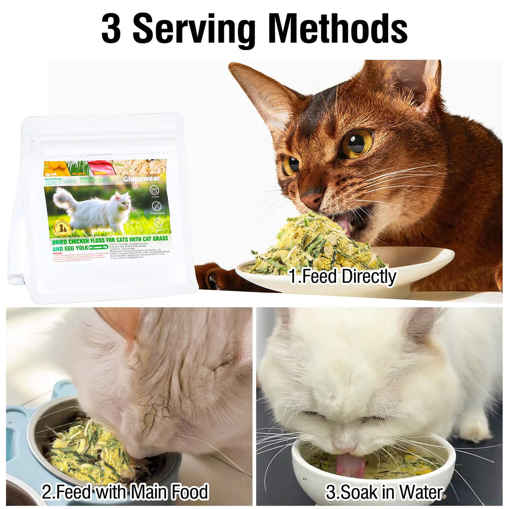 Freeze Drying Cat Grass Treats with Chicken & Egg Yolk 2.3 oz D865