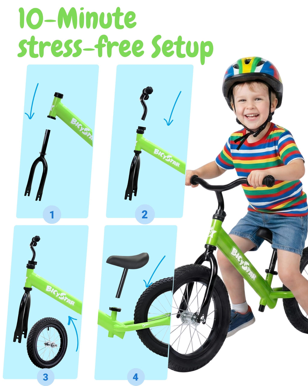 14 Inch Pink Balance Bike with Air Rubber Tires E428545
