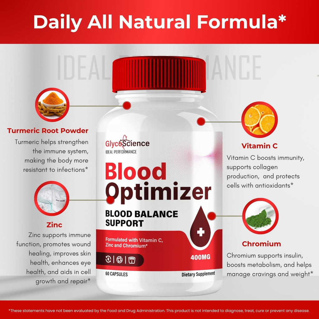 Blood Optimizer Capsules Supplement Pills 2 Pack P529
