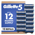 5-Blade Razor Blade Refills, 12 Count H85353