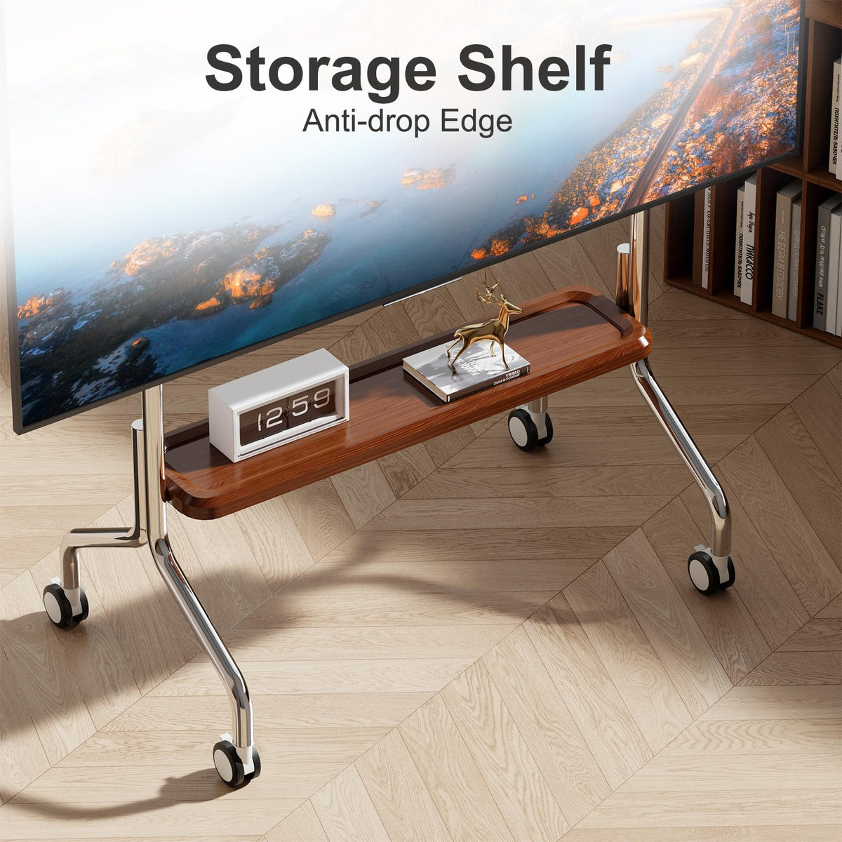 Rolling TV Stand for 32-75" TVs with Shelf L97778
