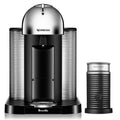 Chrome Coffee and Espresso Maker with Milk Frother D177