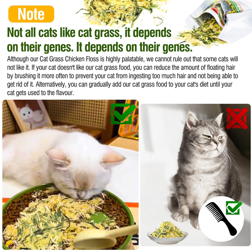 Freeze Drying Cat Grass Treats with Chicken & Egg Yolk 2.3 oz D865