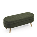 Green Oval Storage Ottoman Bench F246560
